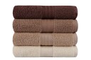 Hobby Håndkle 50x90 cm 4 pk   Creme/Beige/Brun