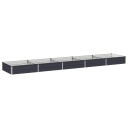vidaXL Hevet Hagebed Antrasitt 400 x 80 x 24 cm kaldvalset stål