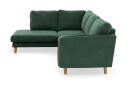 Trend Lyx 4 seters Venstrevendt L formet Sjeselongsofa i Fløyel   Mørkegrønn
