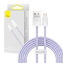 Baseus Dynamisk USB til Lightning Kabel 2m 2.4A Lilla