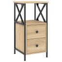vidaXL Nattbord sonoma eik 34x35,5x70 cm konstruert tre