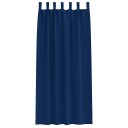  Gardiner med gardiner 2 pcs Mørkblå Polyester