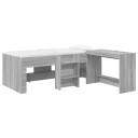  Barneseng med skrivebord Grå Sonoma 75 x 190 cm Konstruert tre