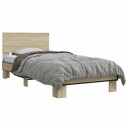  Sengestamme med hodegatt Sonoma eik 80 x 200 cm Konstruert tre