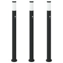 vidaXL Pullertlys med sensor 3 stk 110 cm rustfritt stål IP44