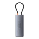 Baseus Metal Gleam II 10in1 2x HDMI 3xUSB-A RJ45 Grå