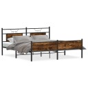  Sengeramme i metall uten madrass røkt eik 183x213 cm 3325115