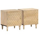  Nattbord 2 stk 40x33x46 cm heltre mango 8721012108035