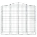 vidaXL Gabionkurver buede 2 stk 200x50x160/180 cm galvanisert jern