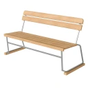 Grythyttan Stålmöbler Sofa 3 Oljet eik / Galvanisert
