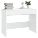 vidaXL Skrivebord hvit 101x50x76,5 cm sponplate