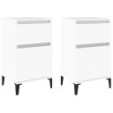 vidaXL Nattbord 2 stk hvit 40x35x70 cm
