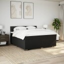  Seng med madrass boksfjær svart 180x200 cm stoff 3285976