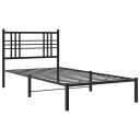  Sengeramme i metall med hodegavl svart 90x190 cm 8721012372801