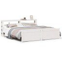  Sengeramme med hodegavl hvit 180x200 cm heltre furu