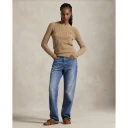 Polo By Ralph Lauren julianna langarmet strikkegenser beige og brun