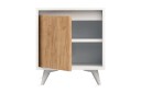 Mod Design Nattbord 45 cm med Oppbevaring Skap - Tre/Hvit