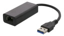 Deltaco Usb 3.0 Nettverksadapter Med Internt Flash-Minne, Gigabit, 1xrj45, 1xusb3.0 Typ A Han, Svart