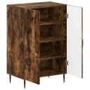 vidaXL Sko Skap HAARLEM 59,5 x 39,5 x 89,5 cm Konstruert tre Røkt Eik