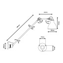 Lampe Gras 304L60 Vegglampe Svart/Glass