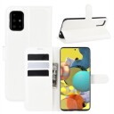 Samsung Galaxy A51 5G Lommebok-deksel med Magnetisk Lukning Hvit