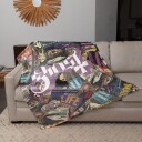 Rocksax Ghost Magazines Sherpa Fleece Blanket 60 in x 80 in 78899391