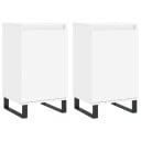 vidaXL Skjenker 2 stk hvit 40x35x70 cm konstruert tre