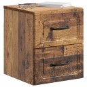  Vegghengt Nattbord Gammelt tre 34,5 x 33 x 40 cm Konstruert tre