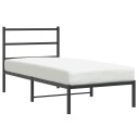 vidaXL Sengeramme i metall med hodegavl svart 90x190 cm 8721012302549