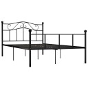 vidaXL Sengeramme svart metall 160x200 cm