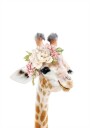 Floral Baby Giraffe Plakat Plakat / 50x70cm