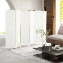 6 panels sammenleggbar romdeler – hvit slitesterk personvernskjerm