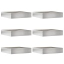 vidaXL Gjerdekant 6 pcs sølv 60 x 60 x 13 cm Rustfritt Stål