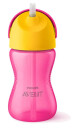 Drikkeflaske med sugerør Avent 300 ml Rosa 12 mnd+