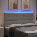  LED Hodegjerde Lys Grå 90 cm Fløyel