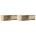TV benker 2 stk sonoma eik 80x31x25,5 cm konstruert tre