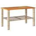  Hagebord beige 70x38x42 cm polyrotting og akasie 366272