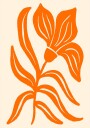 Abstract Orange Poster Plakat / 100x150cm