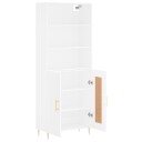 vidaXL Highboard hvit 69,5x34x180 cm konstruert tre 8720845933081