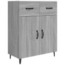 vidaXL Skjenk grå sonoma 69,5x34x90 cm konstruert tre