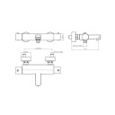 Vigour One Termostat Badebatteri Krom (GRO-4358504)