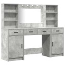  Sminkebordsett med skuff 3 pcs Betonggrå 78.5 x 41 x 135 cm
