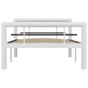 vidaXL Sengeramme hvit og svart metall 100x200 cm