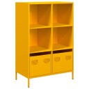  Highboard sennepsgul 68x39x103,5 cm stål 8721102931420