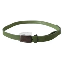 Costume National Green Leather Silver Buckle Waist Men Belt Grønn 100 CM