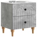  Nattbordskap Betonggrå 43 x 34,5 x 48 cm Konstruert tre