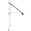 vidaXL Manuell uttrekkbar markise 250 cm oransje og brun