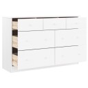vidaXL Kommode ALTA hvit 112x35x73 cm heltre furu