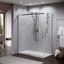 Novellini Zephyros 2.0 PH Skyvedør 120-160cm Svart Matt / 146-149cm Venstre