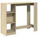  Barbord med hylle sonoma eik 124x46x103,5 cm konstruert tre 8721158386816